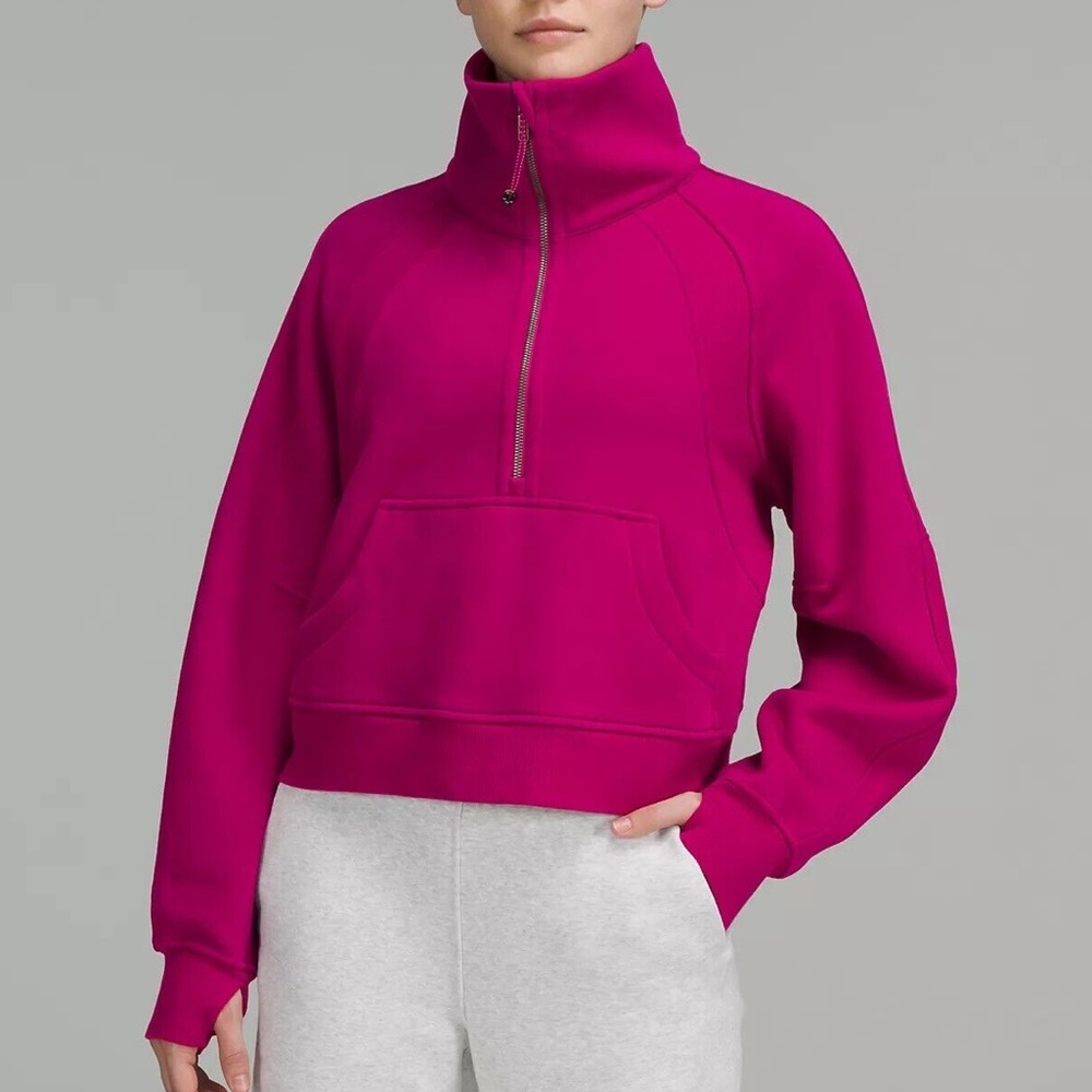 Lululemon Scuba Oversized Funnel Neck Half-Zip Ripened Raspberry Size XS/S 2022